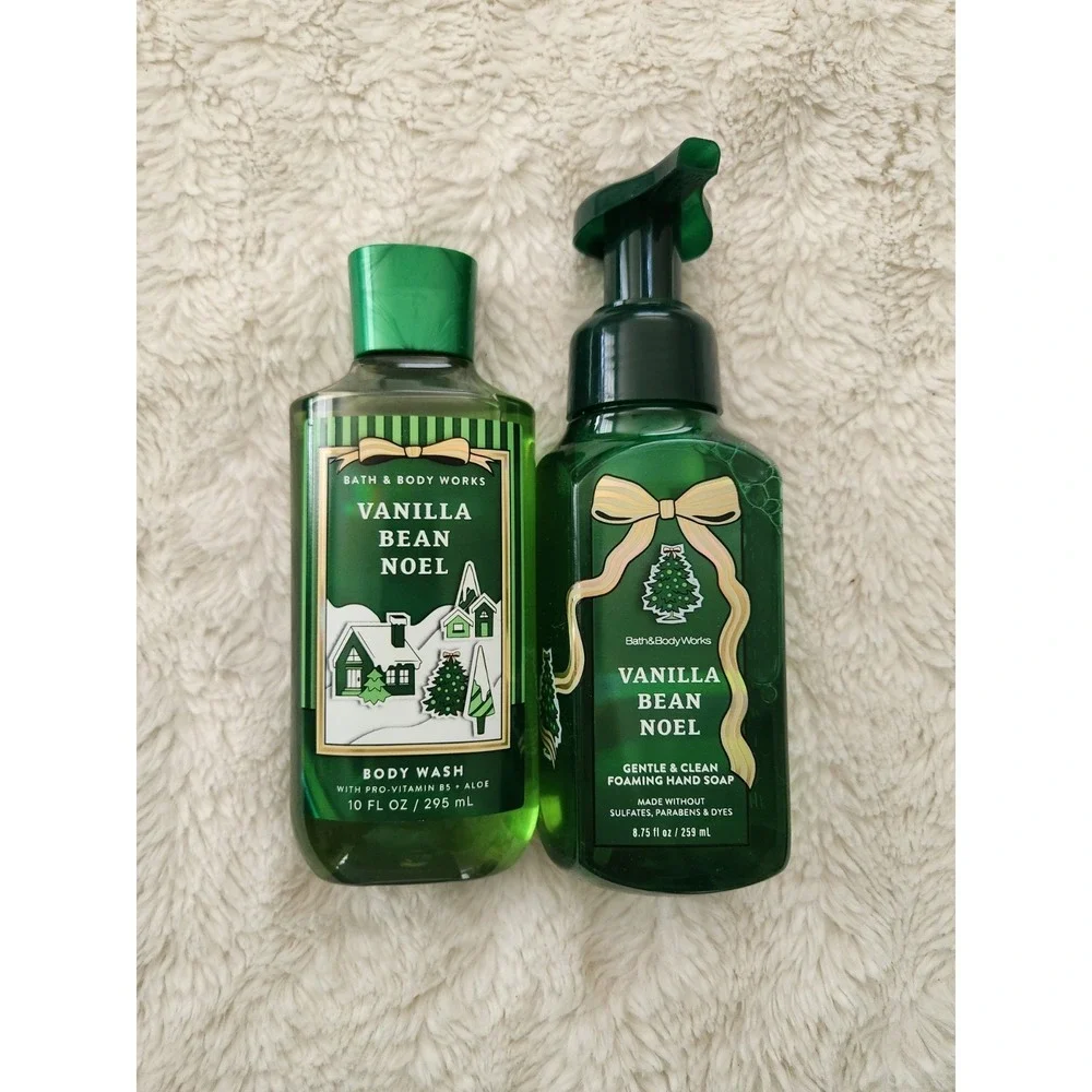 Bath & Body Works Vanilla Bean Noel Body Wash & Foaming Hand Soap Set